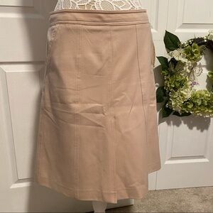 Theory Wool Knee length Skirt Zip & Button Closure Neutrals Brown size M US 6